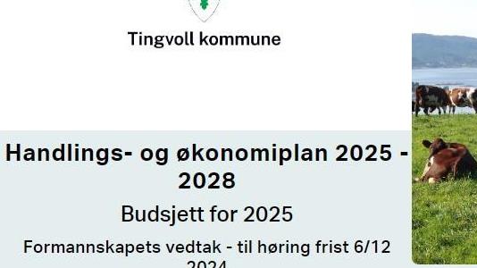 Lenke til artikkel: Forslag til Handlings- og økonomiplan 2025 - 2028, høringsfrist 6. desember