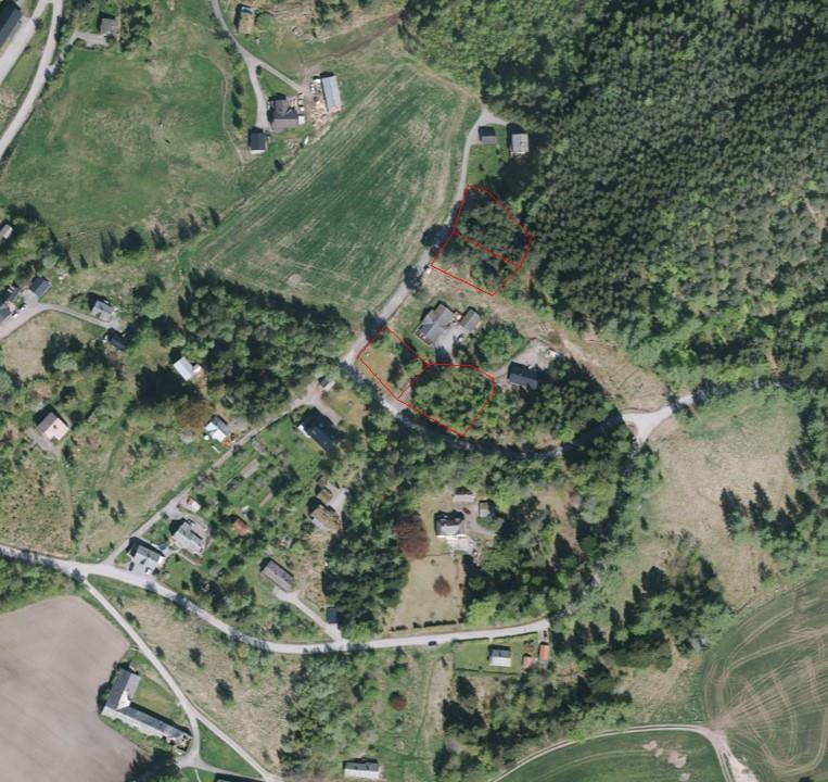 Flyfoto over Lerkebakken boligfelt - Klikk for stort bilde