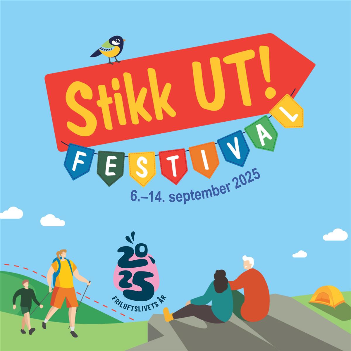 Illustrasjonen viser Stikk UT! Festival-logoen. - Klikk for stort bilde